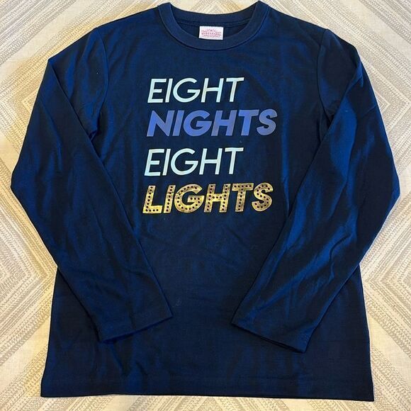 Wondershop at Target Unisex ‘Eight Nights Eight Lights’ Navy L/S Sleep Shirt - Picture 1 of 6